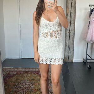 White Crochet Summer Dress